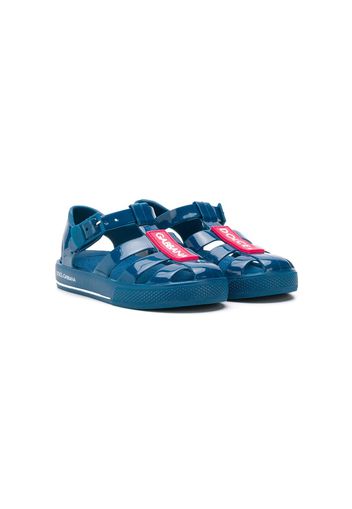 Dolce & Gabbana Kids branded jelly shoes - Blue