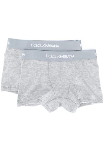 Dolce & Gabbana Kids logo boxer briefs - Grey