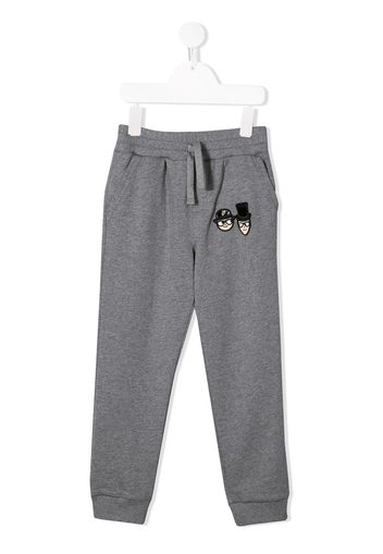 Dolce & Gabbana Kids designers patch track pants - Grey