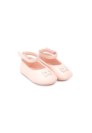 Dolce & Gabbana Kids ankle trap ballerina shoes - Neutrals