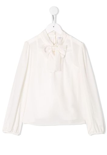 Dolce & Gabbana Kids pussy bow blouse - White