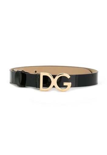 Dolce & Gabbana Kids logo plaque belt - Black