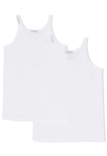 Dolce & Gabbana Kids 2 pack tank top - White