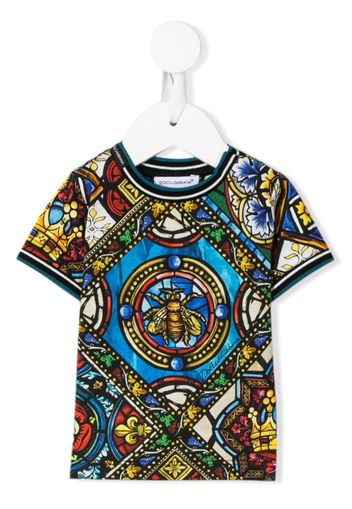 stained glass print T-shirt