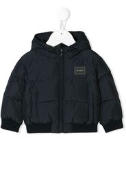 Dolce & Gabbana Kids padded logo coat - Blue