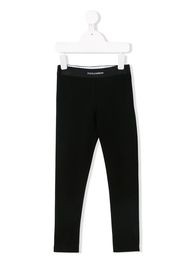Dolce & Gabbana Kids logo waistband leggings - Black