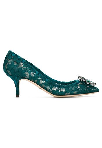 Dolce & Gabbana lace pumps with crystals - Green