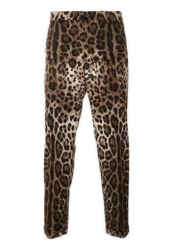 leopard print trousers