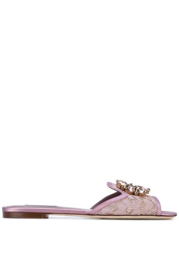 Bianca lace slippers