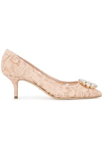 Dolce & Gabbana Pink Bellucci Crystal 70 Lace pumps - Neutrals