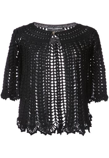 Dolce & Gabbana cropped knit cardigan - Black