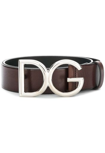 Dolce & Gabbana logo buckle belt - Brown