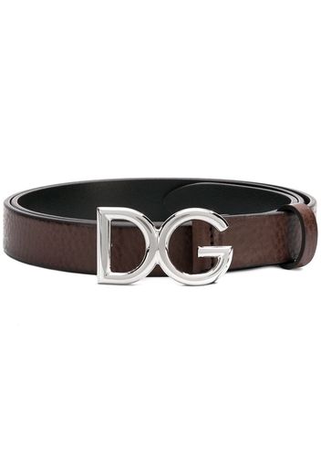 Dolce & Gabbana logo buckle belt - Brown