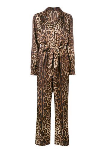Dolce & Gabbana leopard print jumpsuit - Brown