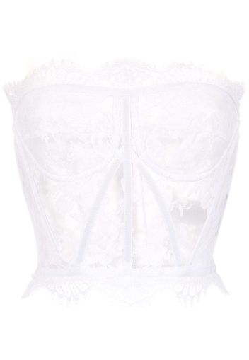Dolce & Gabbana strapless lace top - White