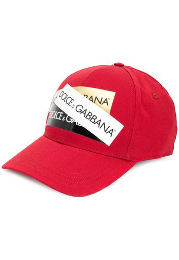 Dolce & Gabbana logo prints cap - Red