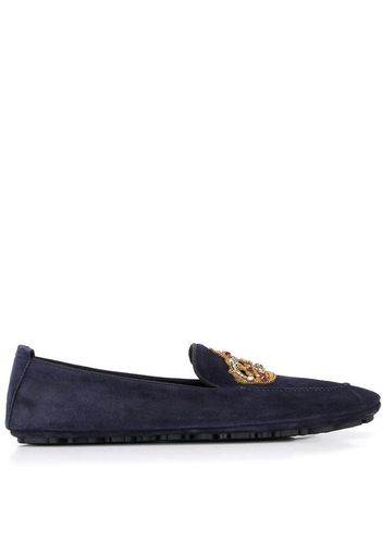 Dolce & Gabbana crown patch loafers - Blue