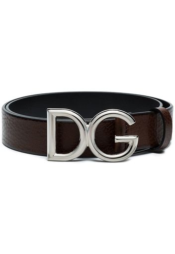 Dolce & Gabbana logo buckle belt - Brown