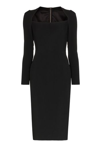 Dolce & Gabbana scoop neck fitted midi dress - Black