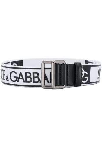 Dolce & Gabbana logo belt - White