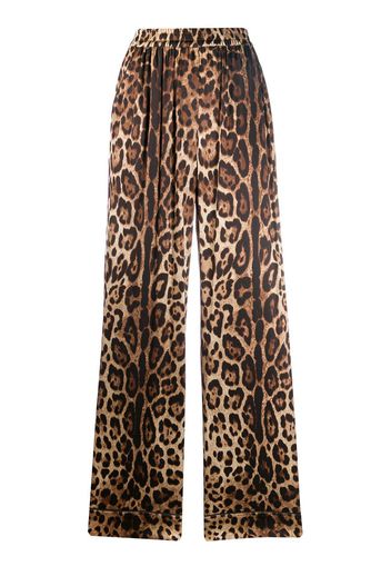 Dolce & Gabbana leopard-print straight trousers - Neutrals