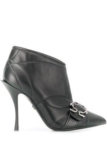 Dolce & Gabbana quilted buckled leather booties - Black