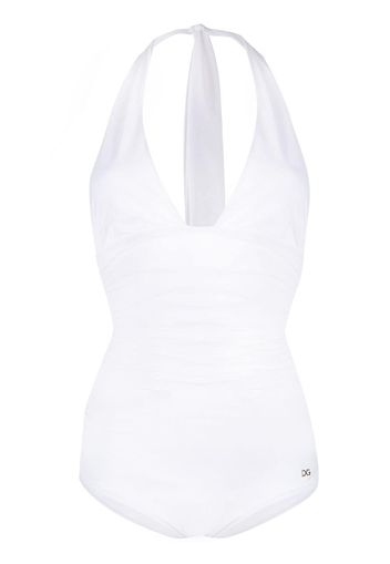 Dolce & Gabbana halterneck swimsuit - White