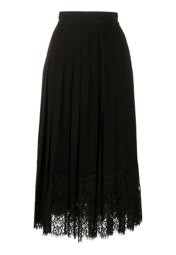 Dolce & Gabbana flared lace-hem skirt - Black