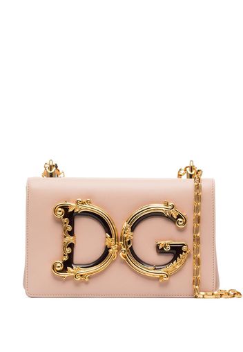 DG Girls logo-embellished leather shoulder bag