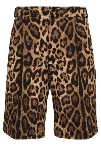 leopard-print bermuda shorts