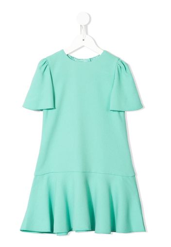 ruffled round neck dress