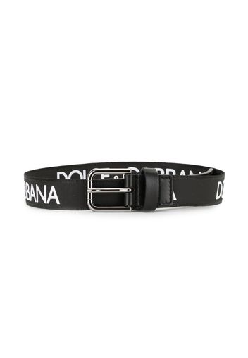 logo-print belt