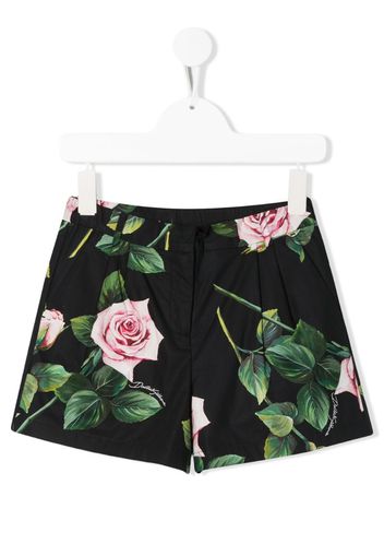 rose print shorts