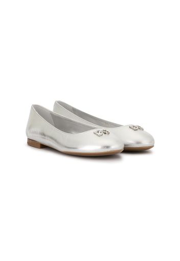 logo-plaque ballerina flats