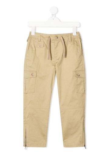 zip detail cargo trousers