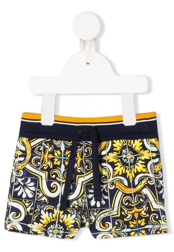 maiolica print shorts