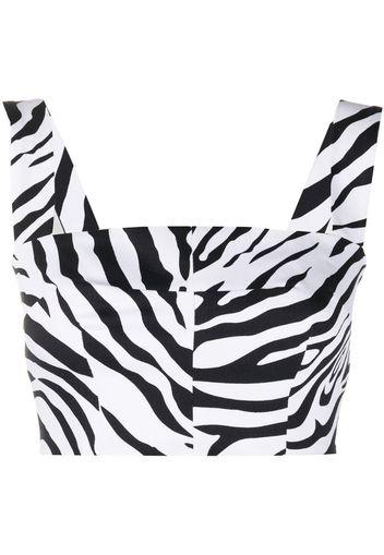 zebra print bustier top