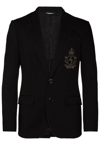 logo patch jersey blazer