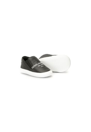 logo print slip-on sneakers