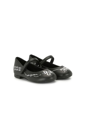 logo-print ballerinas