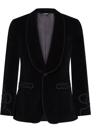 single-breasted tailored tuxedo blazer