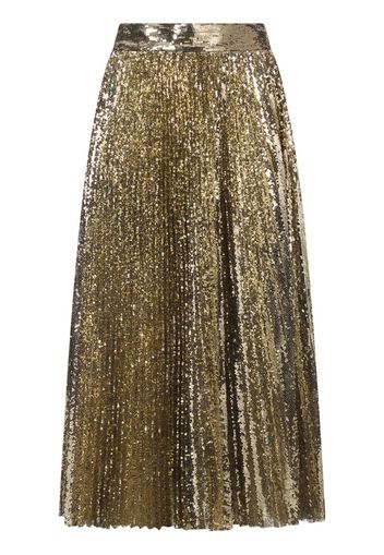 sequin pleated midi skirt