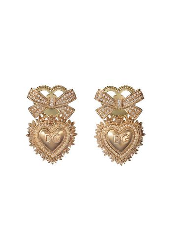 18kt yellow gold diamond Devotion earrings