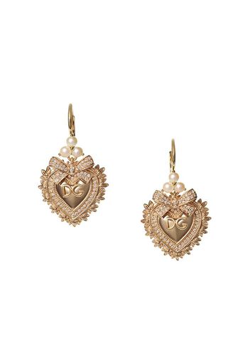 18kt yellow gold diamond Devotion earrings