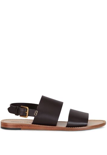 Dolce & Gabbana double-strap leather sandals - Black