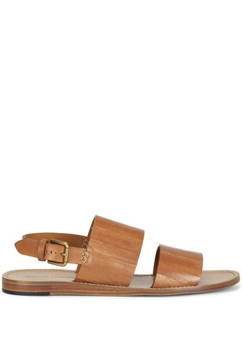 Dolce & Gabbana buckle eel skin sandals - Brown