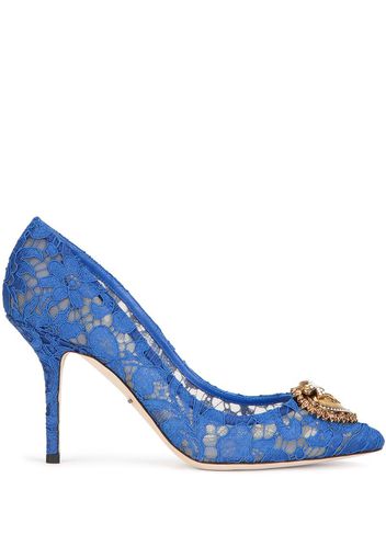 embellished lace pumps