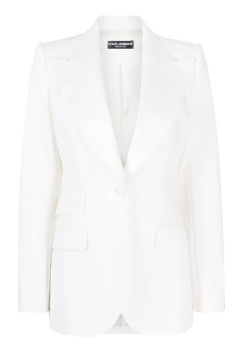 peak lapels single-breasted blazer