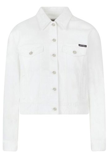 logo-patch buttoned jacket