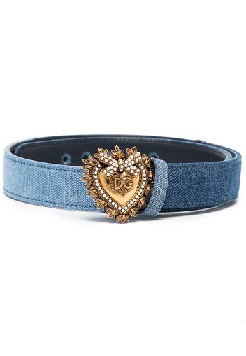 Dolce & Gabbana Devotion denim belt - Blue